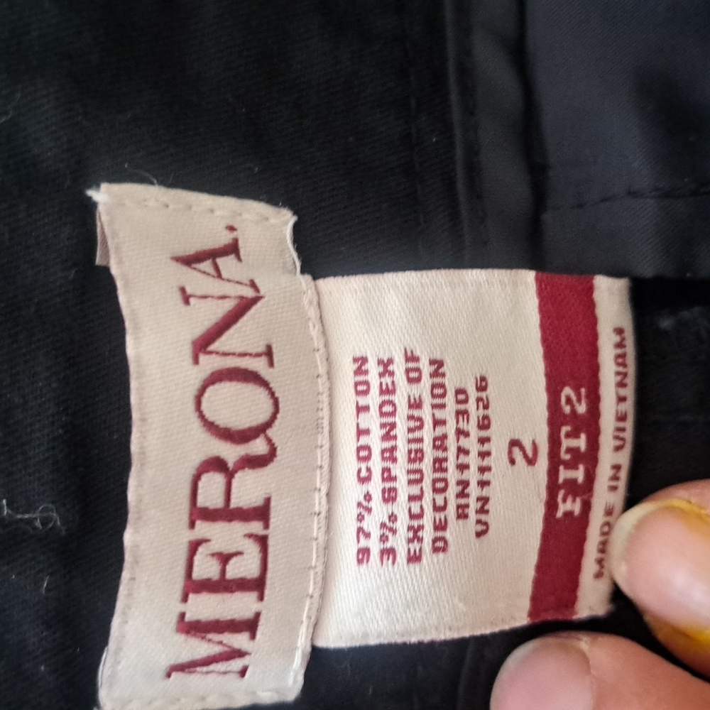 MERONA black cotton jeans size 2 - Picture 3 of 4